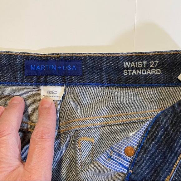 Martin & OSA jeans waist 27”, OSA bootcut, distressed, slight stretch GUC - Picture 10 of 10
